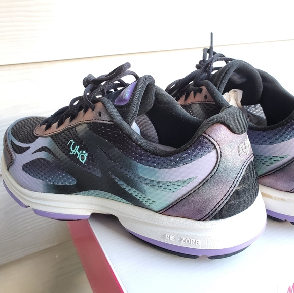 RYKÄ Devo Plus 2 Black/Purple Reflective Walking Sneakers Athletic Tennis Shoes - Picture 9 of 16